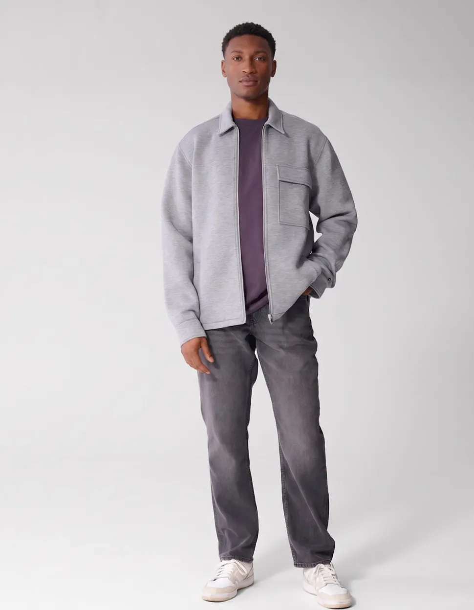 Scuba Overshirt Lichtgrijs