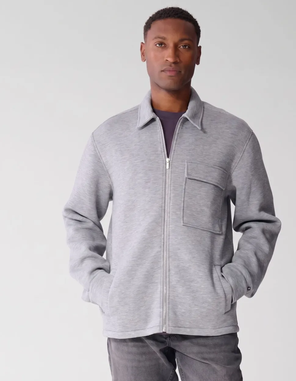 Scuba Overshirt Lichtgrijs