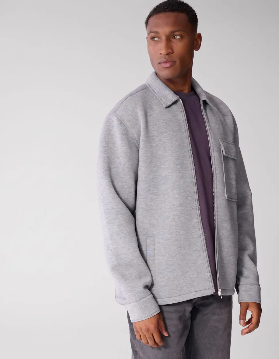 Scuba Overshirt Lichtgrijs