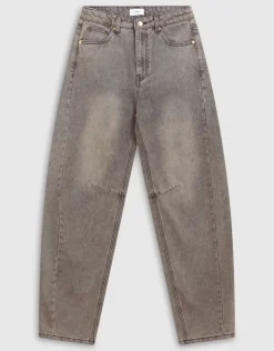 Sculpted Barrel Fit Jeans Grijs