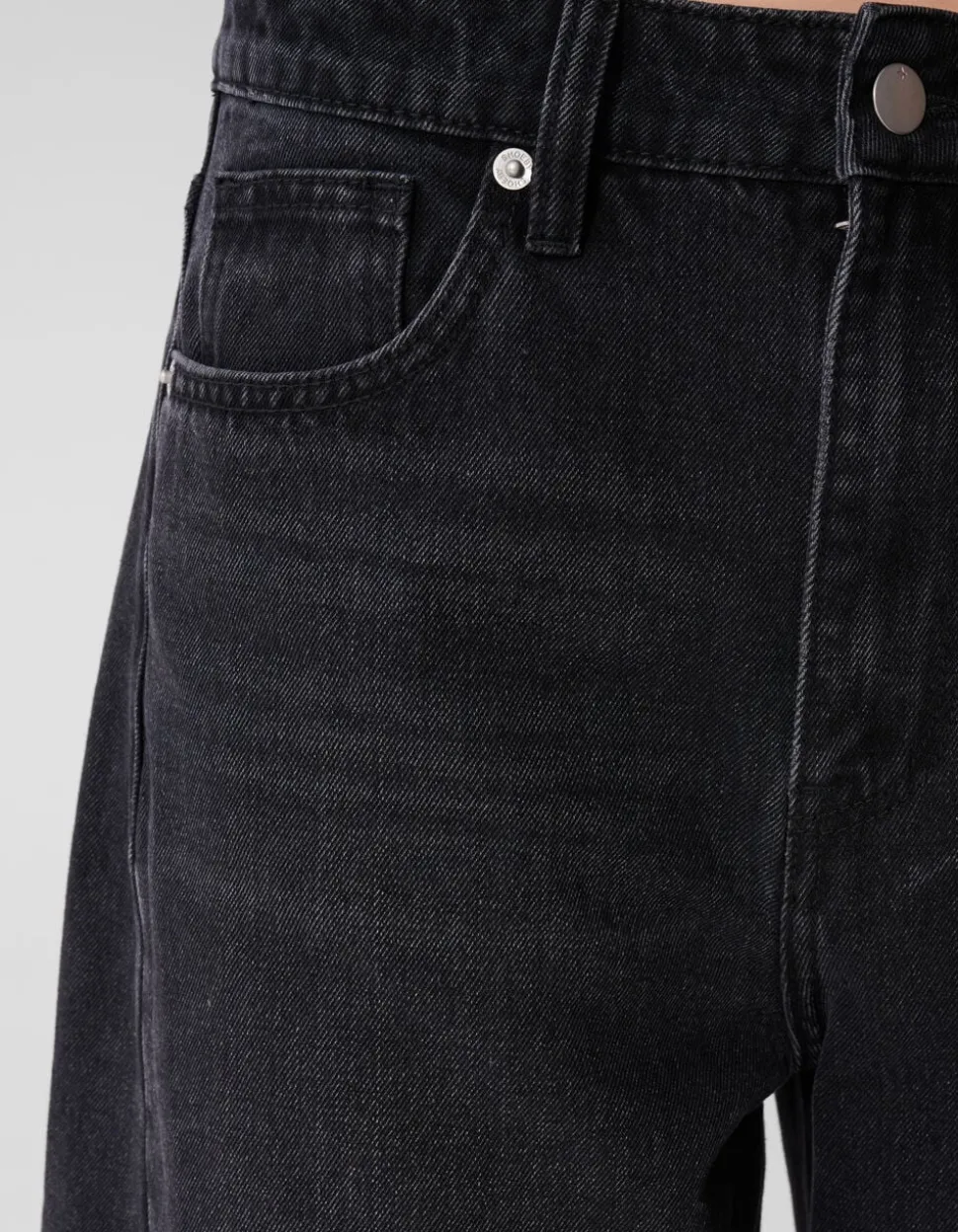 Sculpted Barrel Fit Jeans Zwart