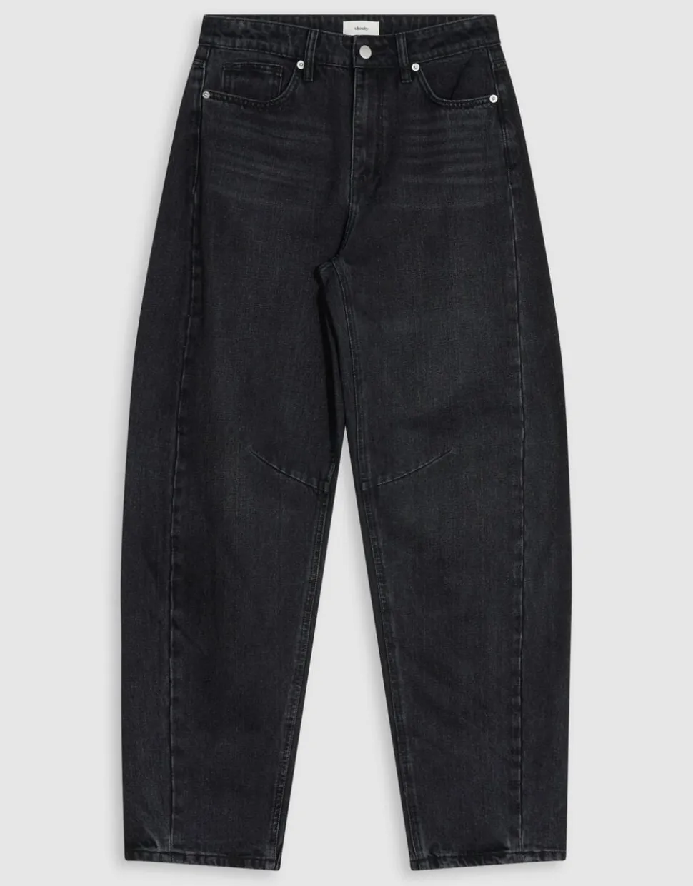 Sculpted Barrel Fit Jeans Zwart