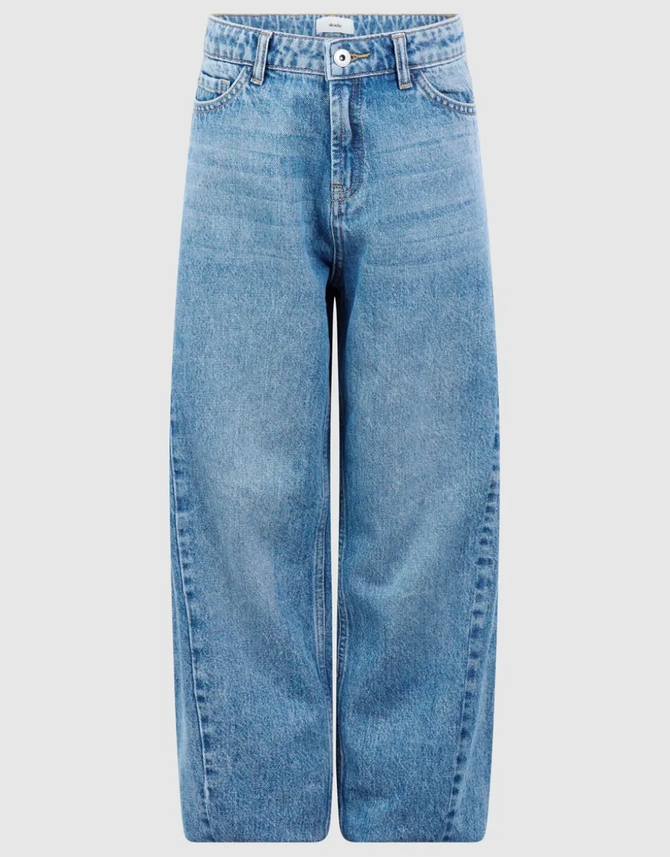 Seam Barrel Fit Jeans Blauw