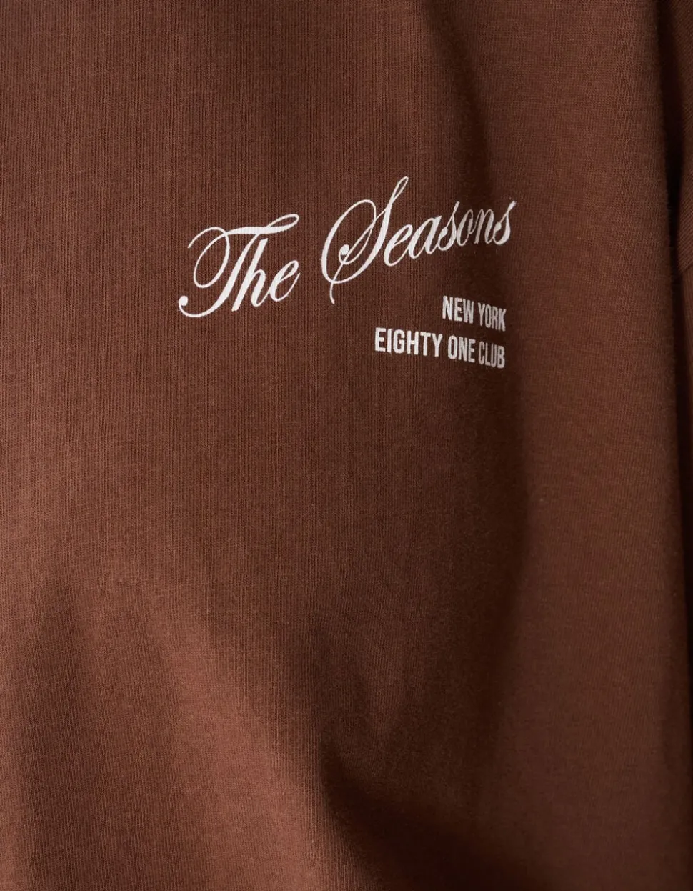 Seasons Artwork T-shirt Bruin
