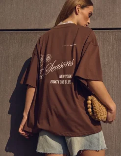 Seasons Artwork T-shirt Bruin