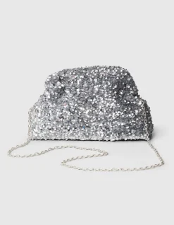 Sequin Clutch Zilver