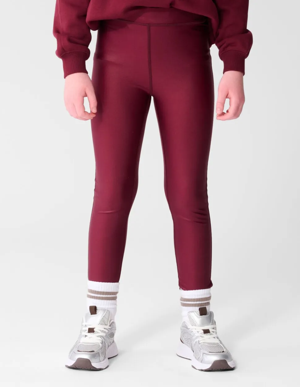 Shiny Legging Donkerrood