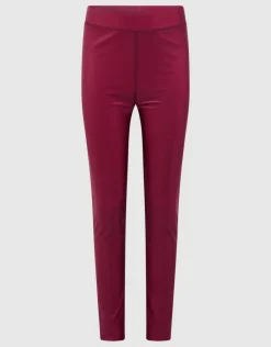 Shiny Legging Donkerrood
