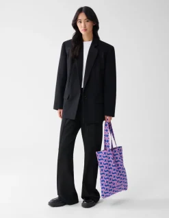 Shoeby Logo Shopper Blauw/Paars