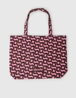 Shoeby Logo Shopper Bruin/Roze