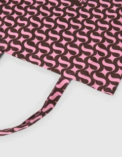 Shoeby Logo Shopper Bruin/Roze