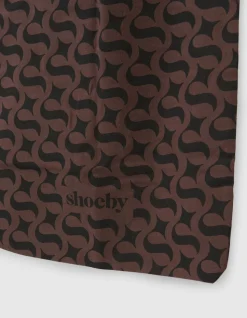 Shoeby Logo Shopper Zwart/Bruin