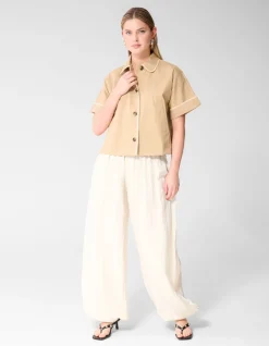 Short Sleeve Embroidery Jack Zand