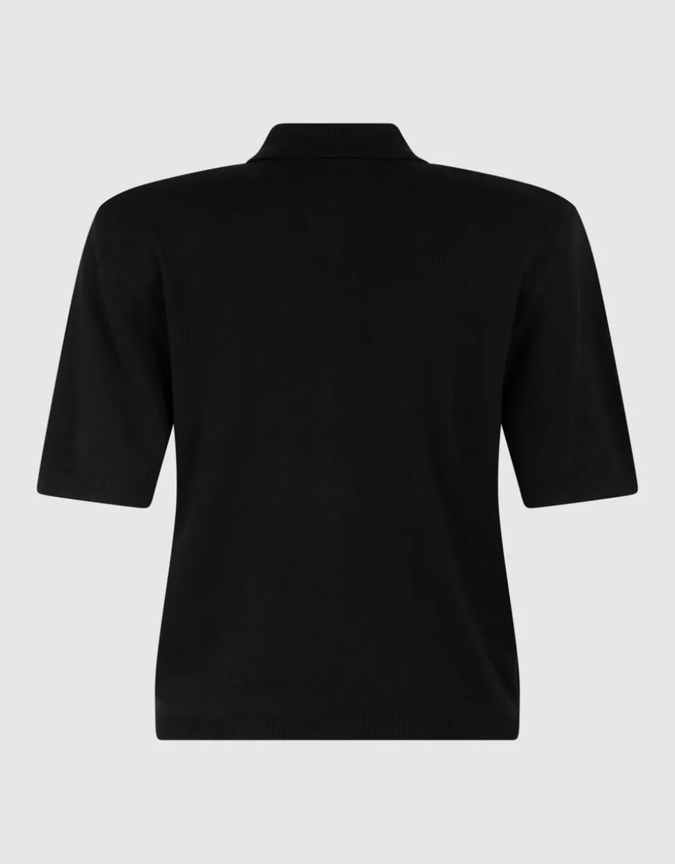 Shortsleeve Gebreide Polo Zwart