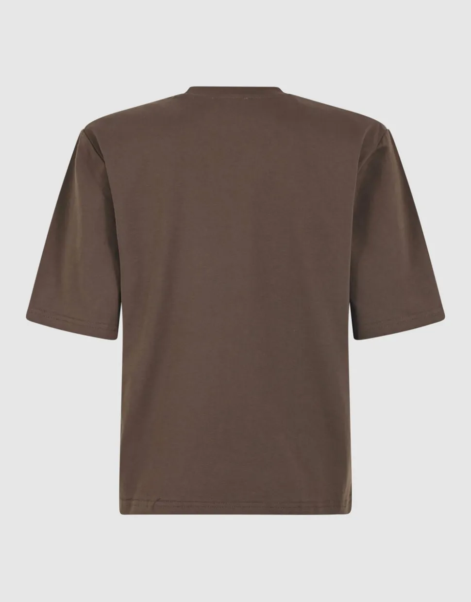 Shoulderpadded T-shirt Donkerbruin