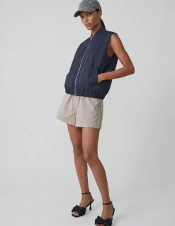 Sleeveless Bomberjack Donkerblauw