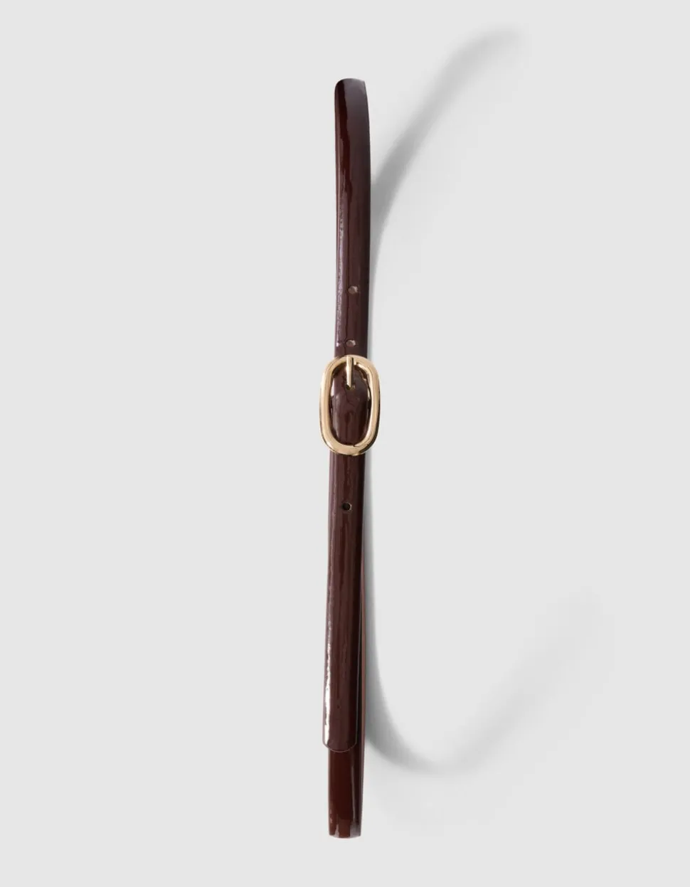 Smalle Riem Donkerbruin/Goud