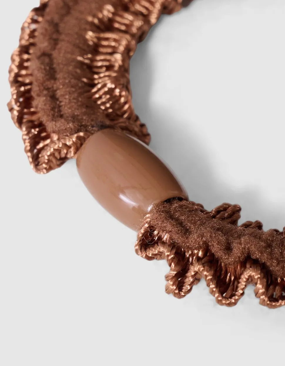 Small Ruffle Haarelastiek Bruin