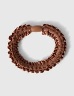 Small Ruffle Haarelastiek Bruin