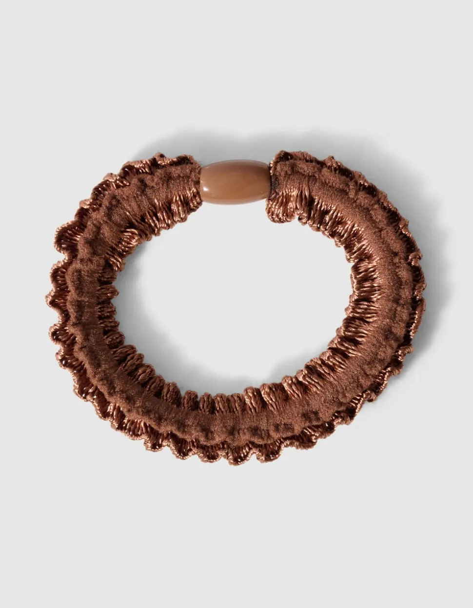 Small Ruffle Haarelastiek Bruin