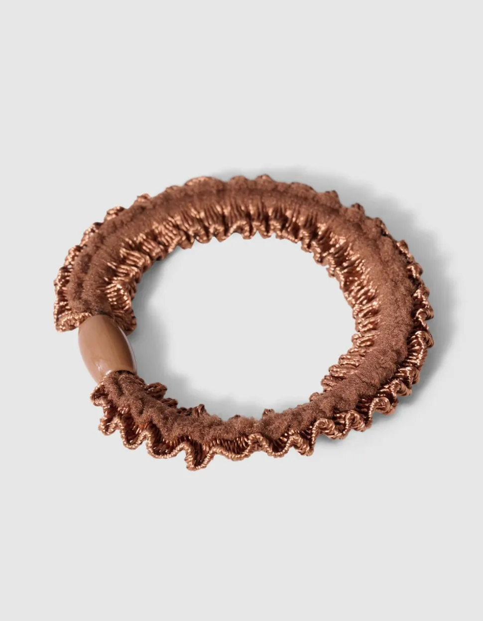 Small Ruffle Haarelastiek Bruin