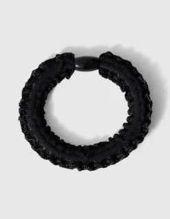Small Ruffle Haarelastiek Zwart