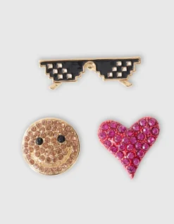 Smile Broche Set Goud