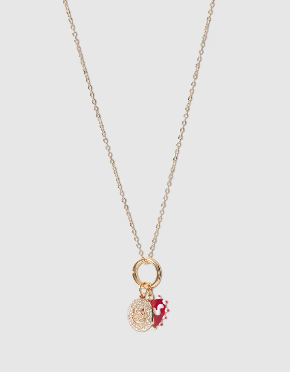 Smiley Heart Ketting Goud
