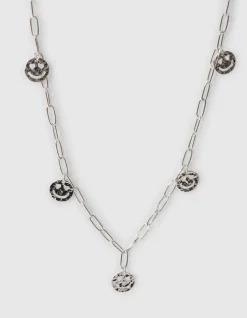 Smiley Ketting Zilver