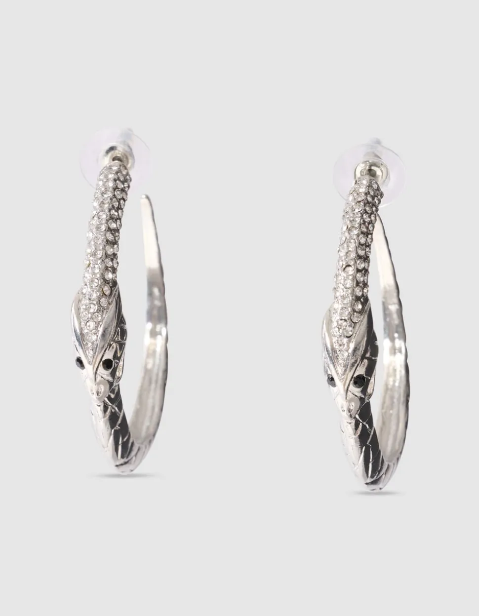 Snake Hoop Oorbellen Zilver