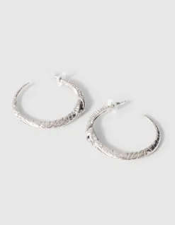 Snake Hoop Oorbellen Zilver