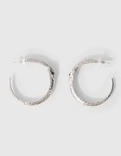 Snake Hoop Oorbellen Zilver