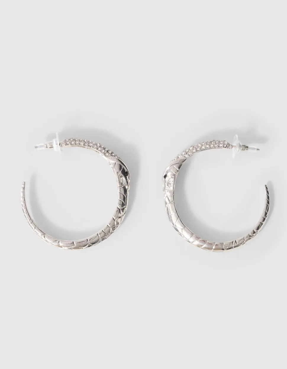 Snake Hoop Oorbellen Zilver