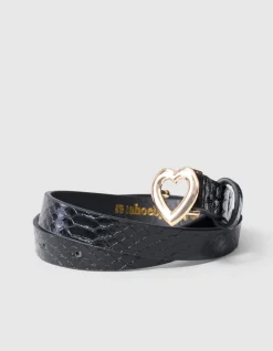 Snake Print Riem Zwart