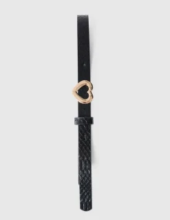 Snake Print Riem Zwart