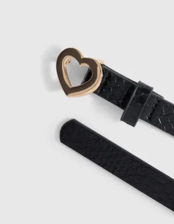 Snake Print Riem Zwart