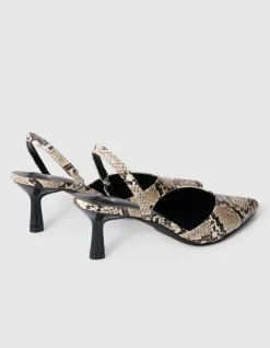 Snake Vegan Leren Hakken Lichtbruin