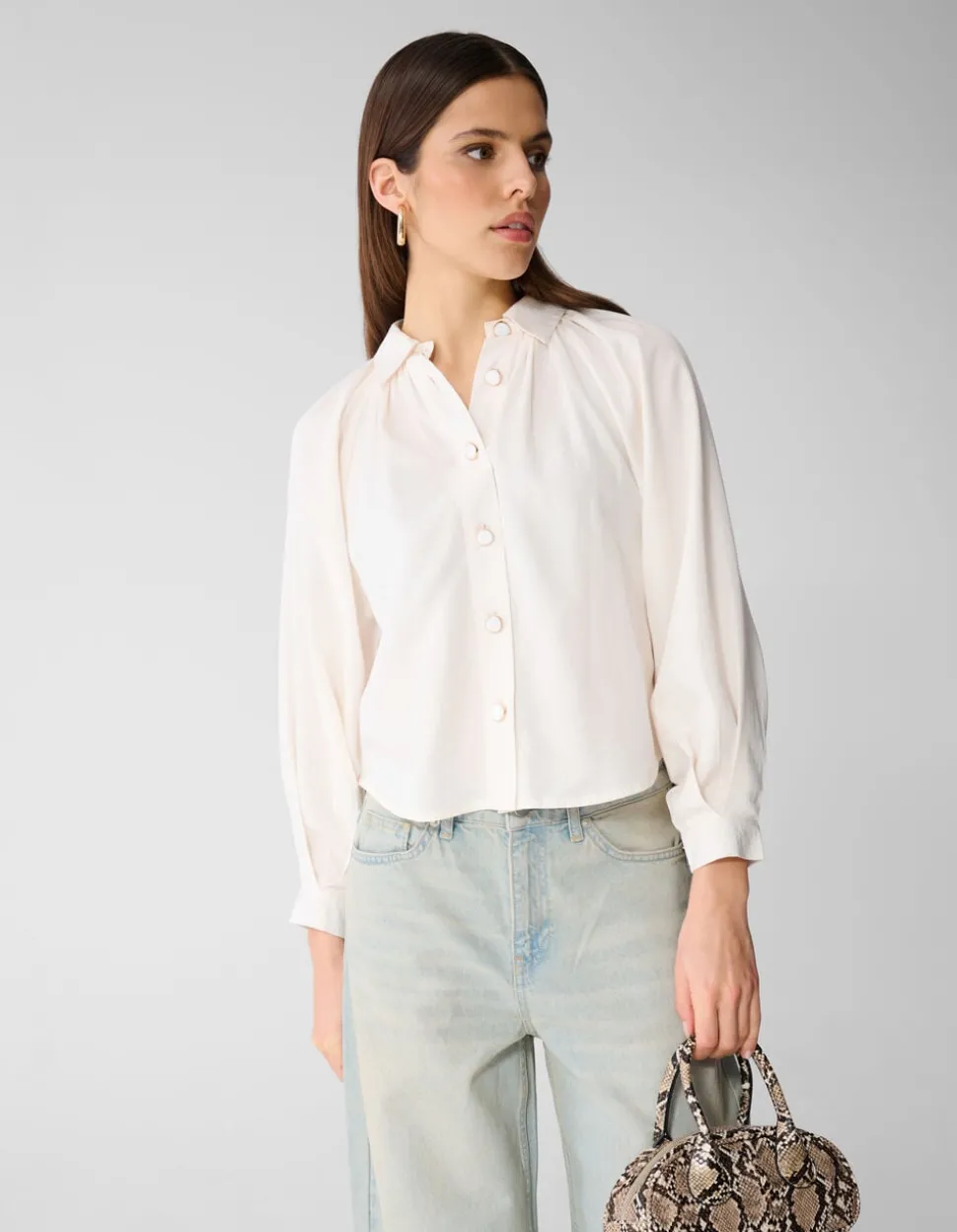 Soft Twill Blouse Gebroken Wit