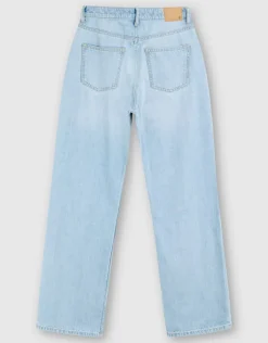 Soft Wide Leg Fit Jeans Bleached