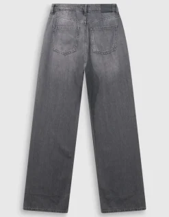 Soft Wide Leg Fit Jeans Grijs