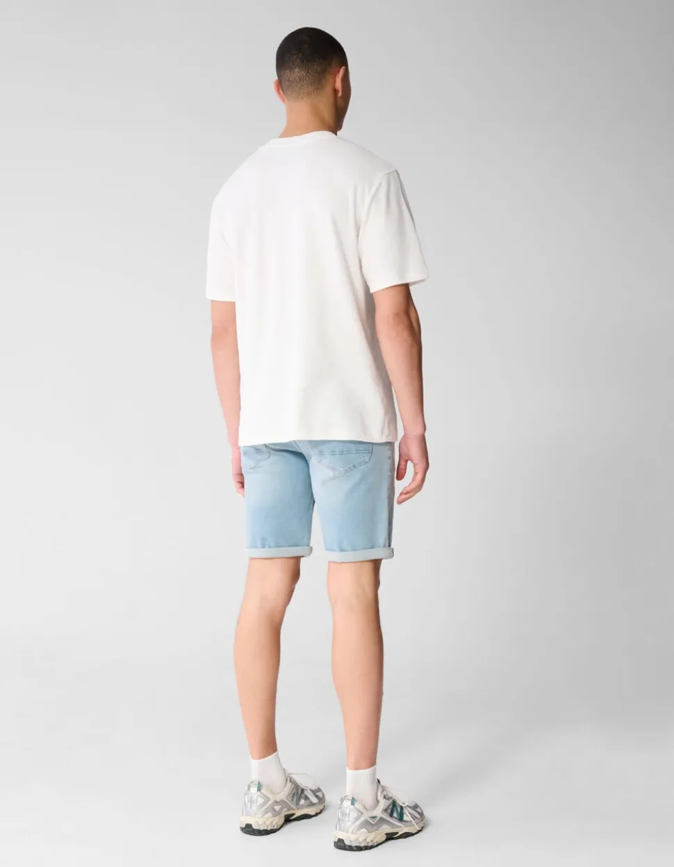Spark Structuur T-shirt Gebroken Wit