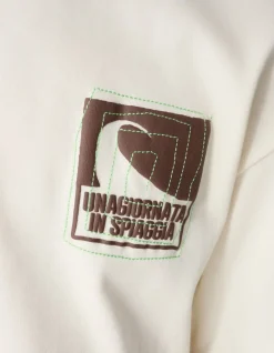 Spiaggia Artwork T-shirt Gebroken Wit
