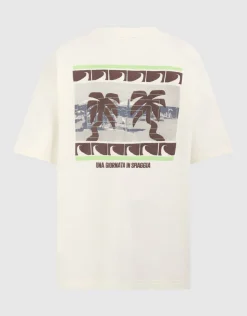 Spiaggia Artwork T-shirt Gebroken Wit