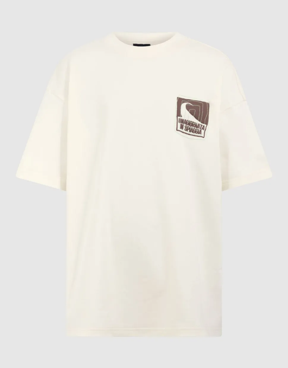 Spiaggia Artwork T-shirt Gebroken Wit