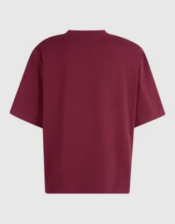 Split T-shirt Donkerrood
