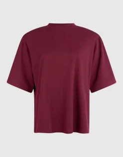 Split T-shirt Donkerrood
