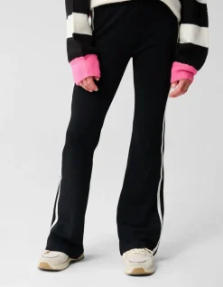 Sporty Flared Broek Zwart