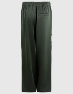 Sporty Heart Wide Leg Fit Broek Donkergroen