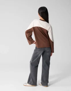Sporty Longsleeve Top Bruin