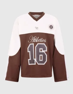Sporty Longsleeve Top Bruin